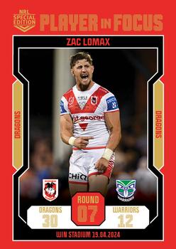 2024 NRL Player In Focus Special Edition #IF07 Zac Lomax Front